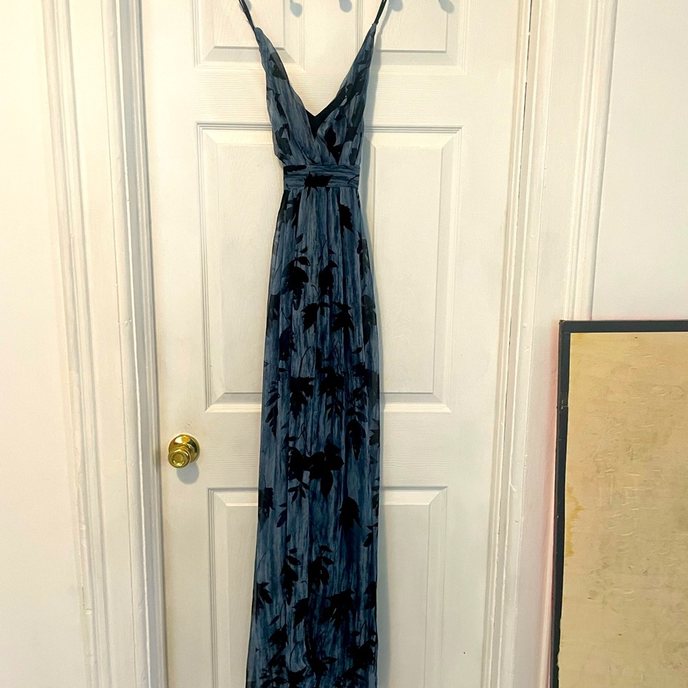 Elegant Black and Blue Women's Dress